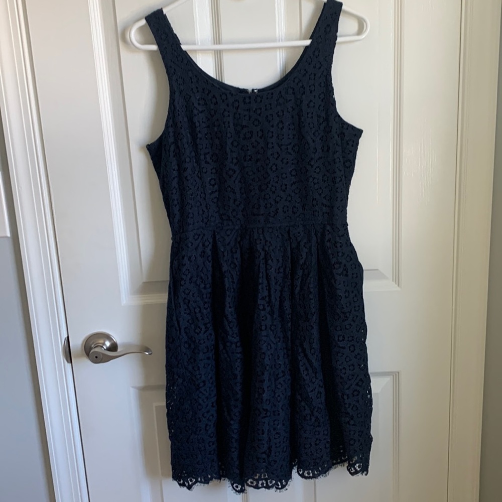 Navy A line dress